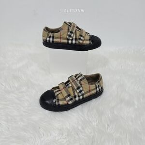 Burberry Mini Markham Vintage Check Sneakers for unisex kids beige red EU34 US2